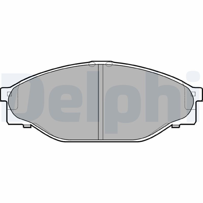 DELPHI LP950 Brake pad set not prepared for wear indicator, with anti-squeak plate, without accessories