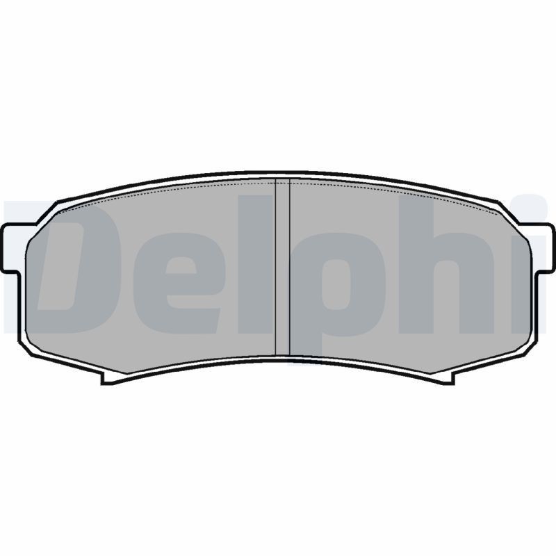 DELPHI LP963 Brake pad set not prepared for wear indicator, with anti-squeak plate, without accessories