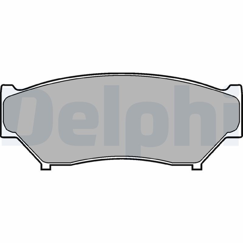 DELPHI LP967 Brake pad set with acoustic wear warning, with anti-squeak plate, without accessories