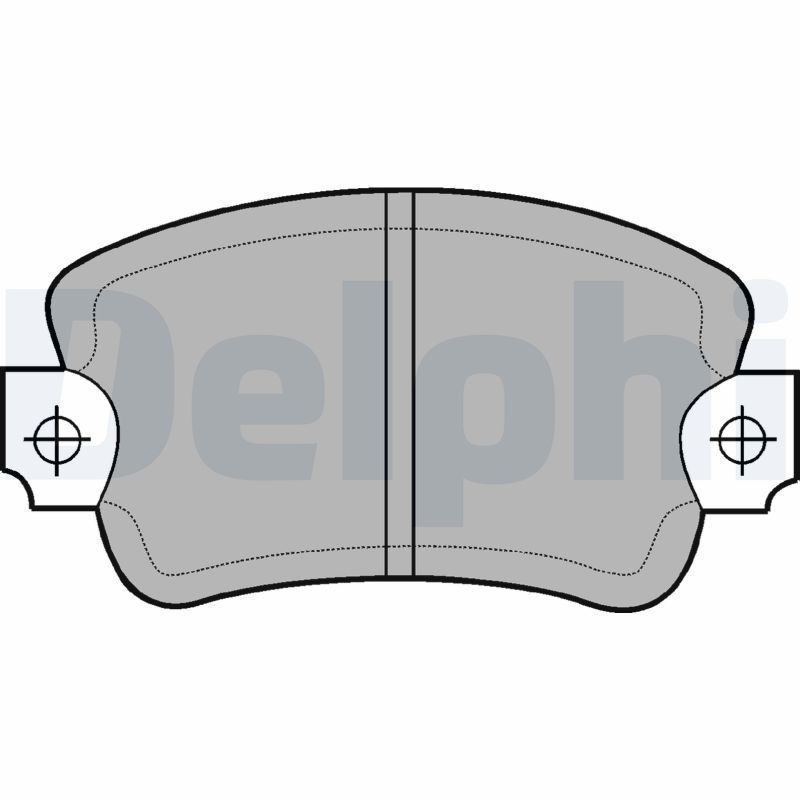DELPHI LP197 Brake pad set prepared for wear indicator, without anti-squeak plate, without accessories