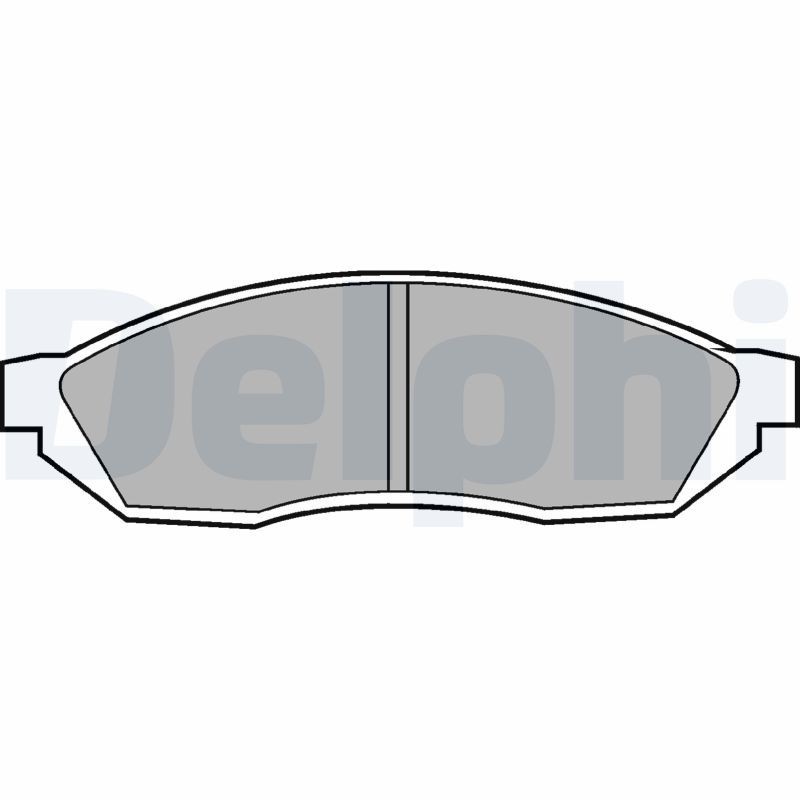 DELPHI LP208 Brake pad set not prepared for wear indicator, without anti-squeak plate, without accessories