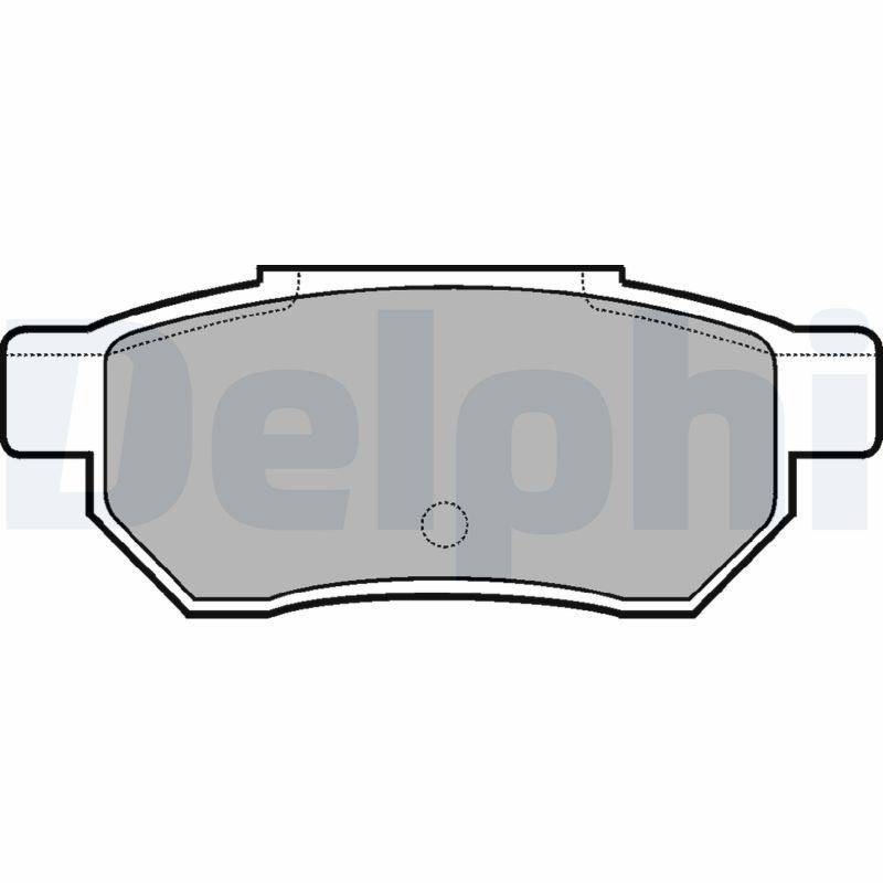 DELPHI LP562 Brake pad set with anti-squeak plate, without accessories