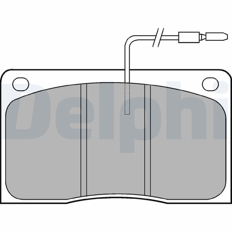 DELPHI LP568 Brake pad set incl. wear warning contact, without anti-squeak plate, without accessories