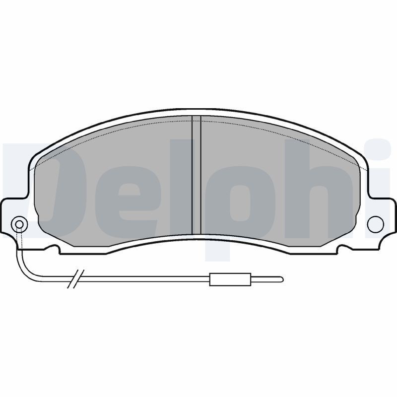 DELPHI LP504 Brake pad set incl. wear warning contact, without anti-squeak plate, with accessories