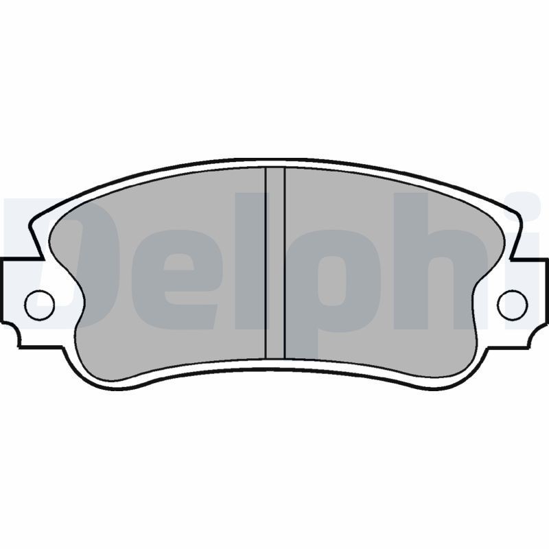 DELPHI LP509 Brake pad set not prepared for wear indicator, without anti-squeak plate, without accessories