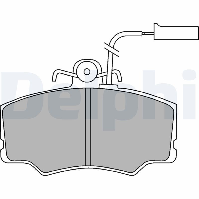DELPHI LP692 Brake pad set incl. wear warning contact, without anti-squeak plate, with accessories