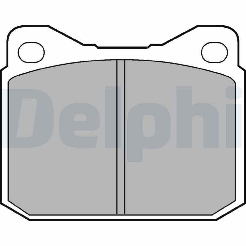 DELPHI LP117 Brake pad set not prepared for wear indicator, without anti-squeak plate, without accessories