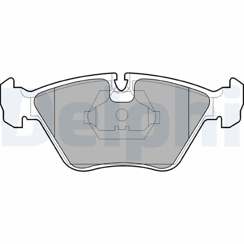 DELPHI LP705 Brake pad set not prepared for wear indicator, with anti-squeak plate, without accessories