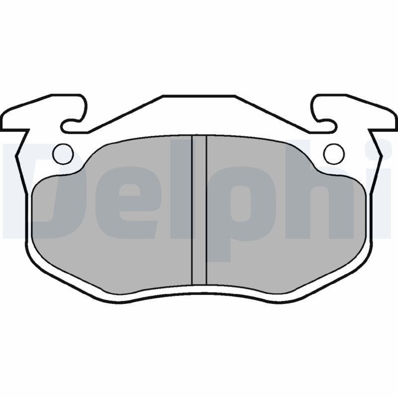 DELPHI LP852 Brake pad set not prepared for wear indicator, without anti-squeak plate, without accessories