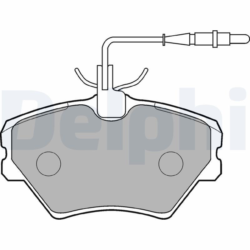 DELPHI LP862 Brake pad set incl. wear warning contact, with anti-squeak plate, with accessories