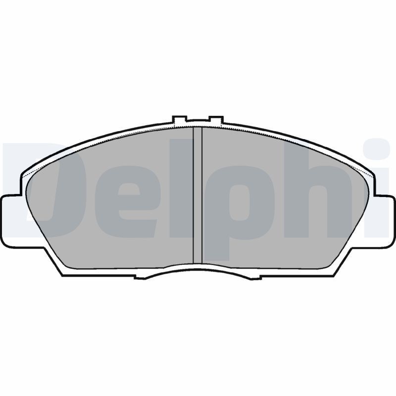 DELPHI LP869 Brake pad set with acoustic wear warning, without anti-squeak plate, without accessories