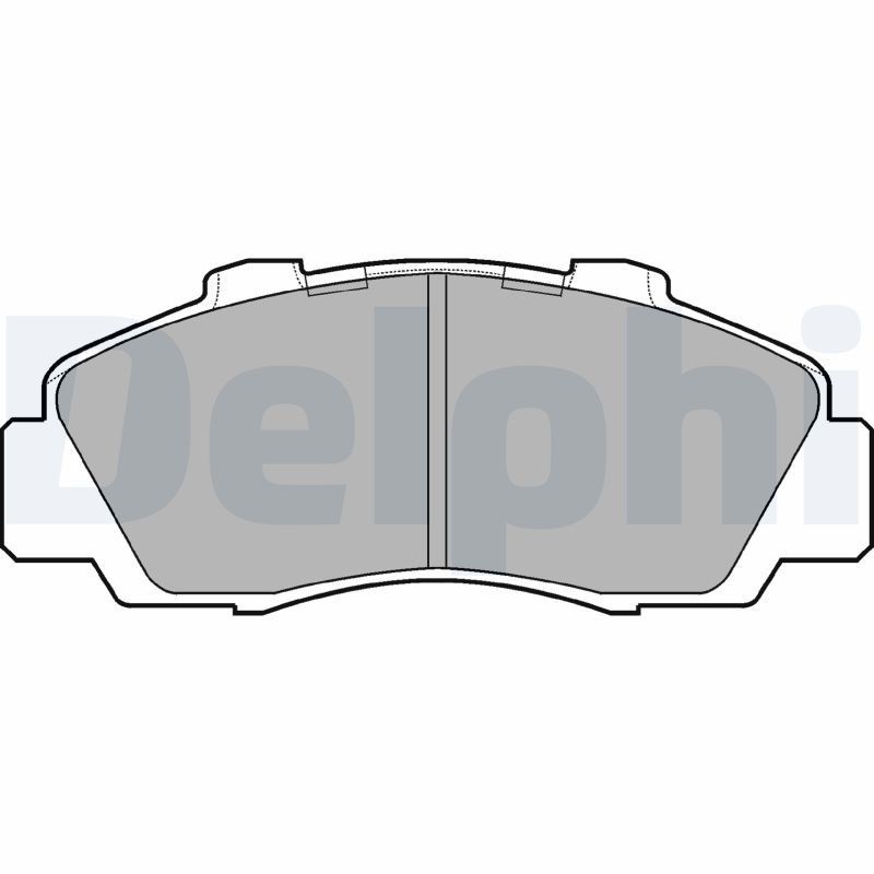 DELPHI LP872 Brake pad set with acoustic wear warning, with anti-squeak plate, without accessories