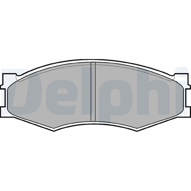 DELPHI LP358 Brake pad set not prepared for wear indicator, without anti-squeak plate, without accessories