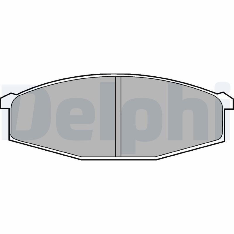 DELPHI LP373 Brake pad set not prepared for wear indicator, without anti-squeak plate, without accessories