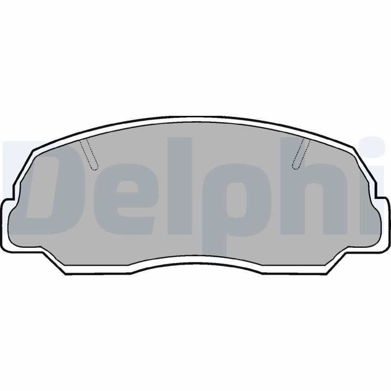 DELPHI LP400 Brake pad set not prepared for wear indicator, without anti-squeak plate, without accessories