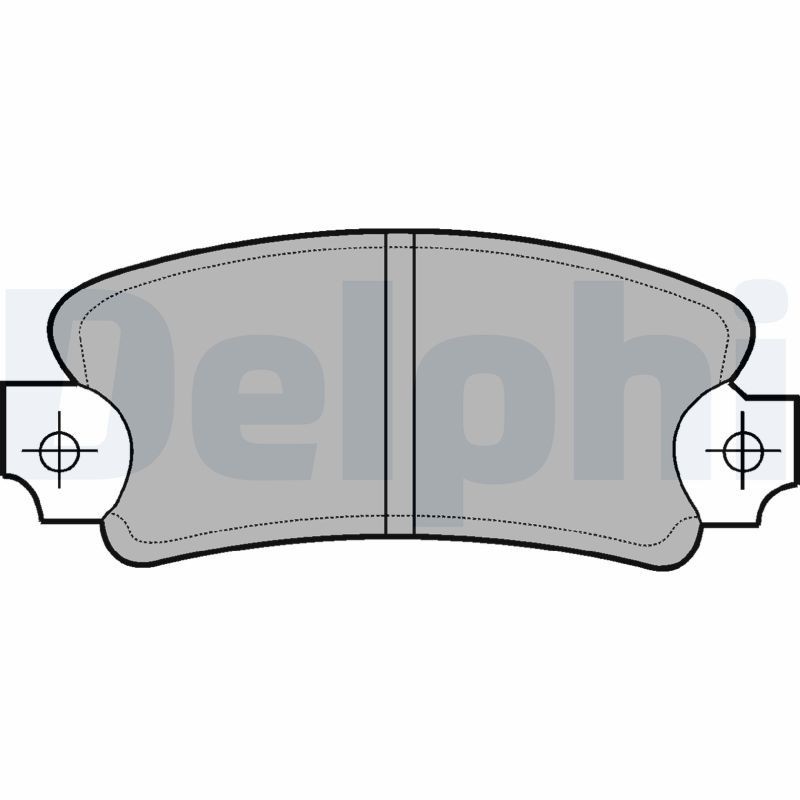 DELPHI LP146 Brake pad set prepared for wear indicator, without anti-squeak plate, with accessories