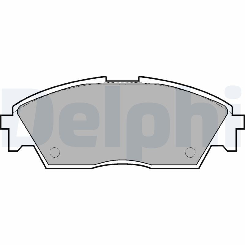 DELPHI LP605 Brake pad set with acoustic wear warning, without anti-squeak plate, without accessories