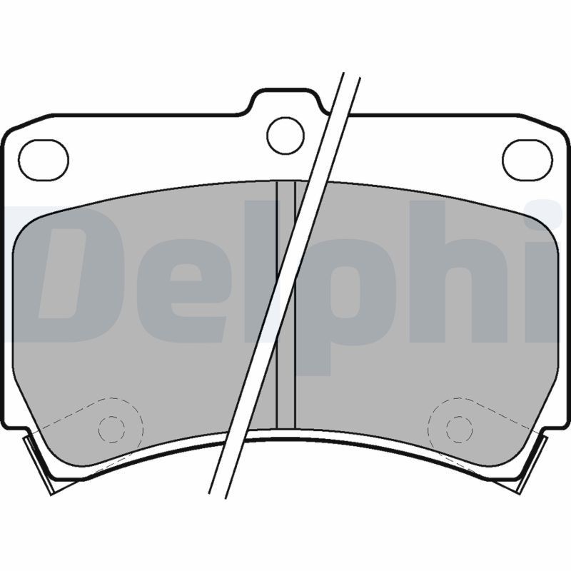 DELPHI LP743 Brake pad set with acoustic wear warning, without anti-squeak plate, without accessories