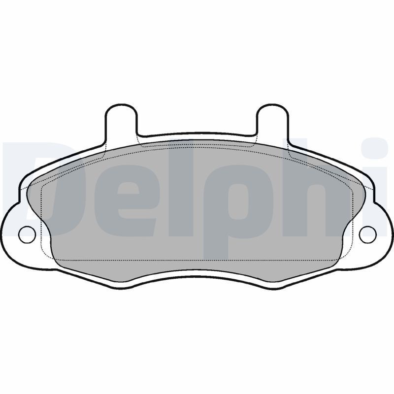 DELPHI LP766 Brake pad set not prepared for wear indicator, with anti-squeak plate, without accessories