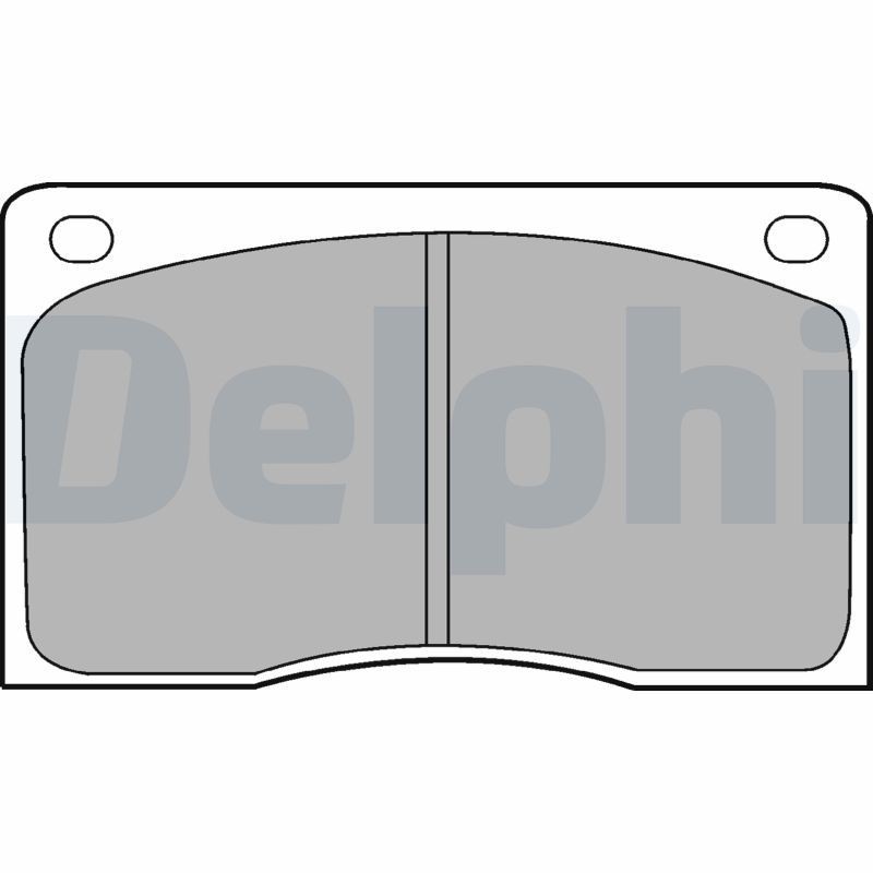 DELPHI LP132 Brake pad set not prepared for wear indicator, with anti-squeak plate, without accessories