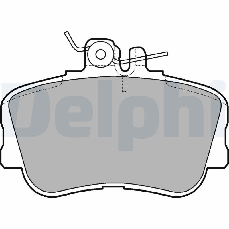 DELPHI LP881 Brake pad set prepared for wear indicator, with anti-squeak plate, without accessories