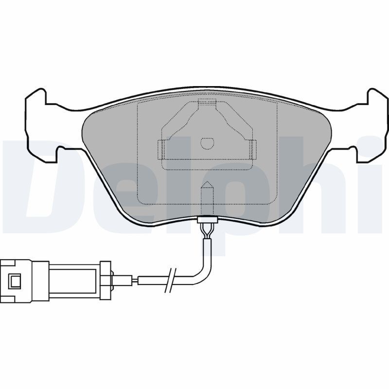 DELPHI LP886 Brake pad set with anti-squeak plate, without accessories