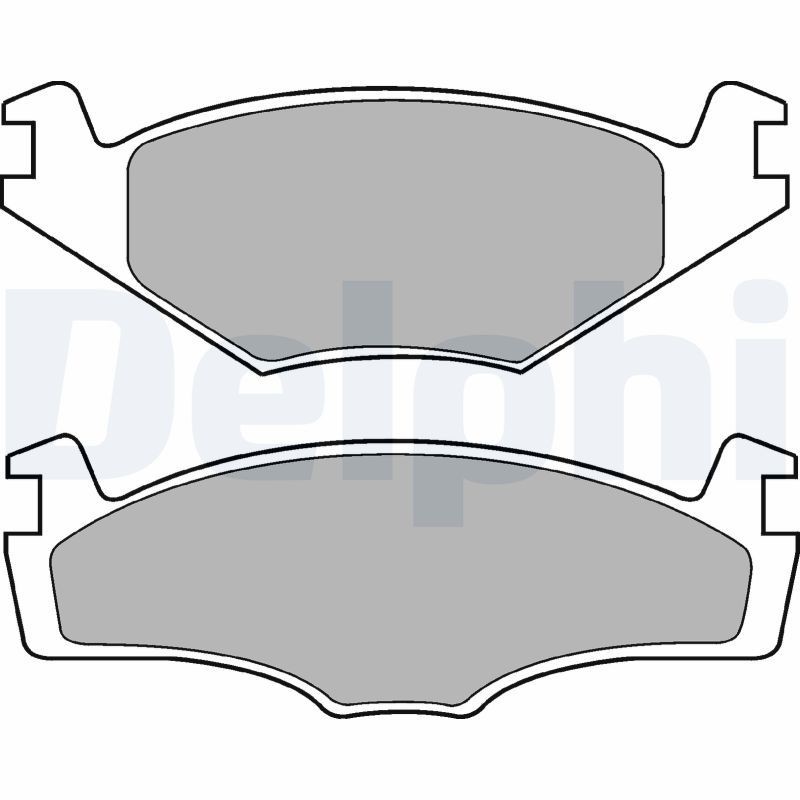 DELPHI LP421 Brake pad set not prepared for wear indicator, without anti-squeak plate, without accessories