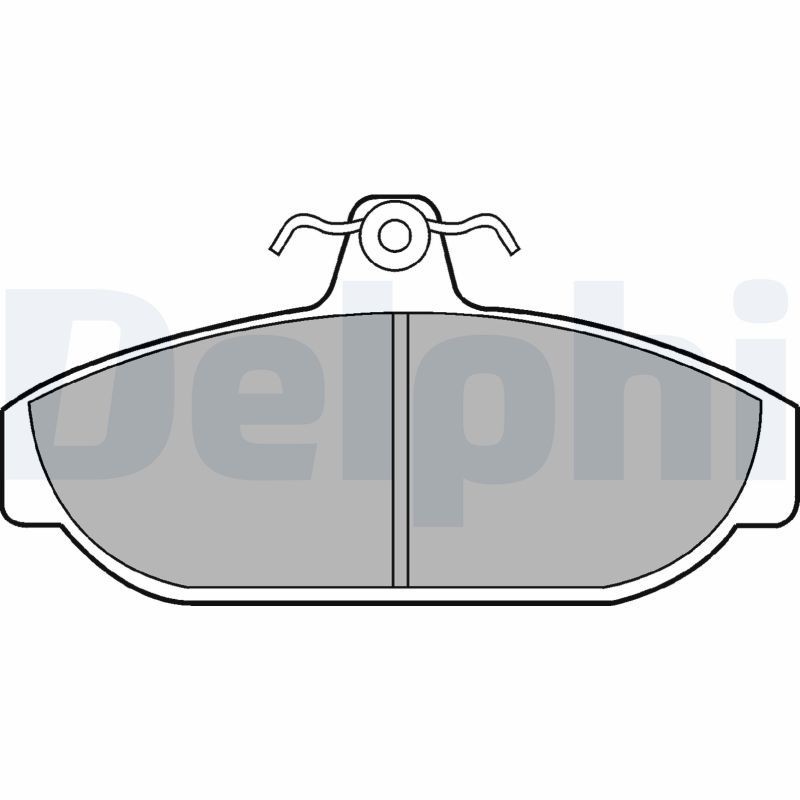 DELPHI LP437 Brake pad set not prepared for wear indicator, with anti-squeak plate, with accessories