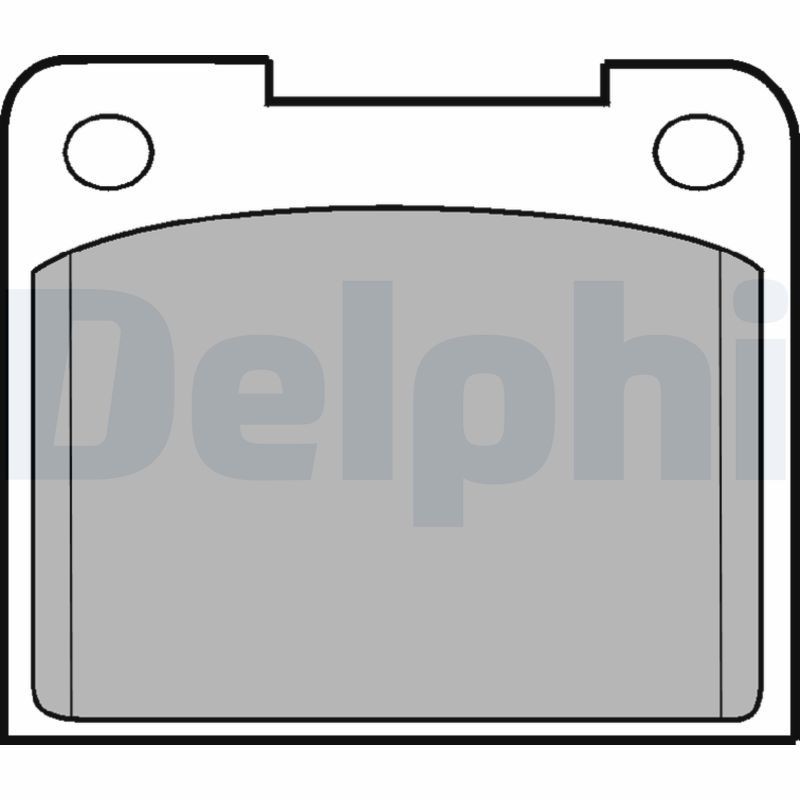 DELPHI LP15 Brake pad set not prepared for wear indicator, without anti-squeak plate, without accessories