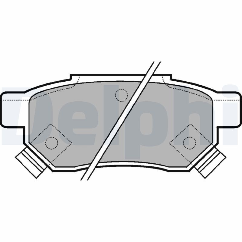 DELPHI LP625 Brake pad set with acoustic wear warning, without anti-squeak plate, without accessories