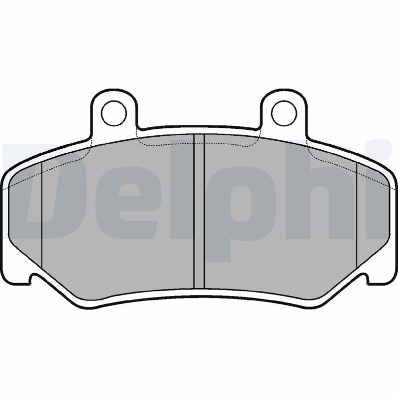 DELPHI LP643 Brake pad set not prepared for wear indicator, without anti-squeak plate, without accessories