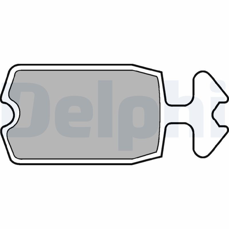 DELPHI LP100 Brake pad set not prepared for wear indicator, without anti-squeak plate, without accessories