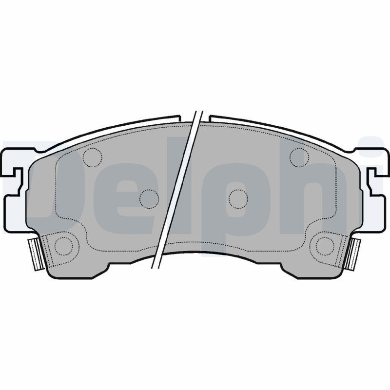 DELPHI LP801 Brake pad set with acoustic wear warning, with anti-squeak plate, without accessories