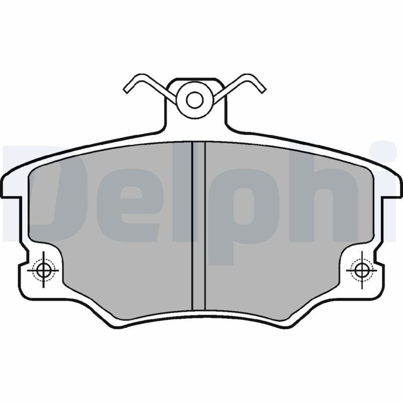 DELPHI LP459 Brake pad set incl. wear warning contact, with anti-squeak plate, with accessories