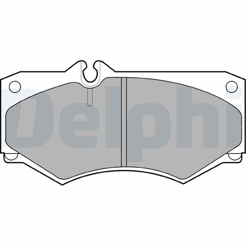 DELPHI LP468 Brake pad set prepared for wear indicator, without anti-squeak plate, without accessories