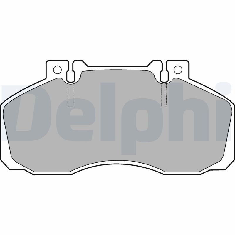DELPHI LP662 Brake pad set prepared for wear indicator, without anti-squeak plate, without accessories