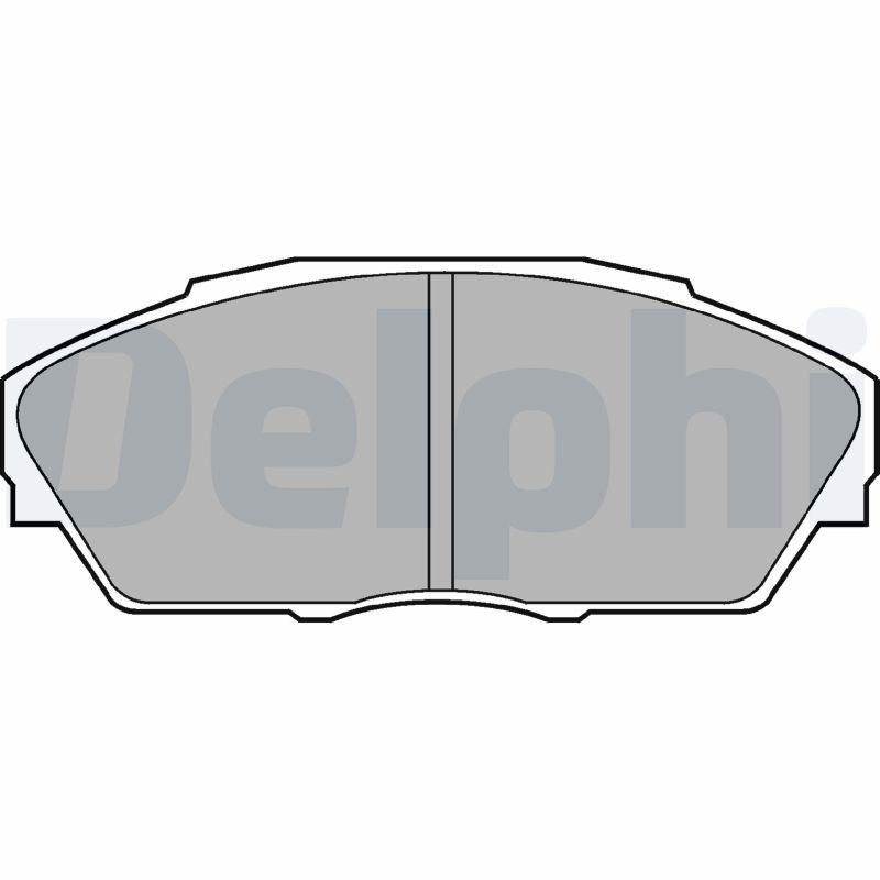 DELPHI LP665 Brake pad set with acoustic wear warning, without anti-squeak plate, without accessories