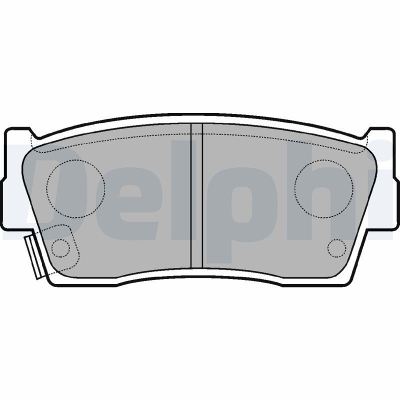 DELPHI LP684 Brake pad set with acoustic wear warning, without anti-squeak plate, without accessories
