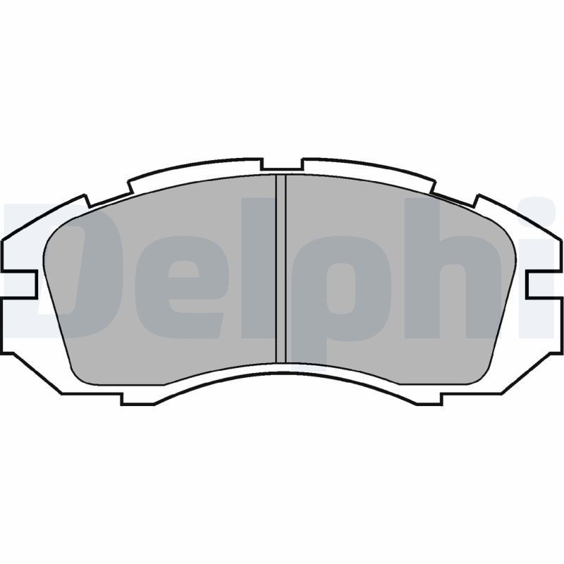 DELPHI LP813 Brake pad set with acoustic wear warning, without anti-squeak plate, without accessories
