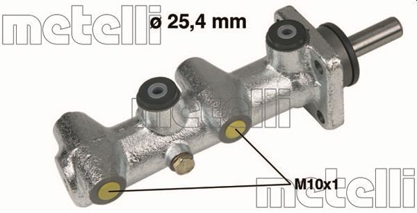 METELLI 05-0110 Brake master cylinder D1: 25,40 mm, Cast Iron