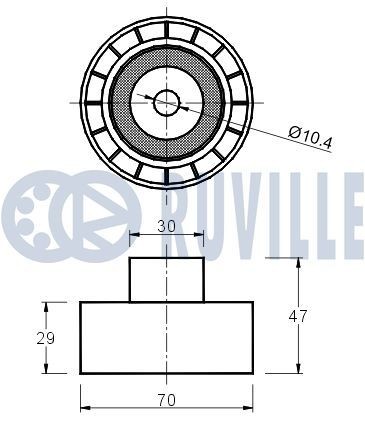 RUVILLE 55922 Timing belt deflection pulley