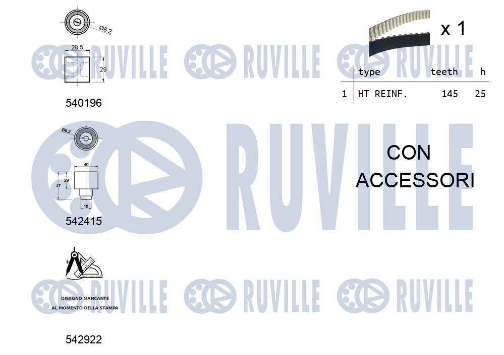 RUVILLE 5814 Wheel bearing kit 3 981 593