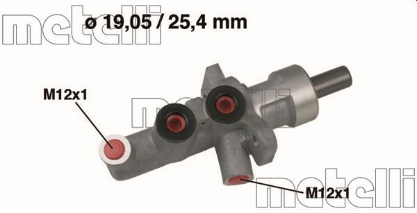 METELLI D1: 19,05 mm, Aluminium Master cylinder 05-0624 buy