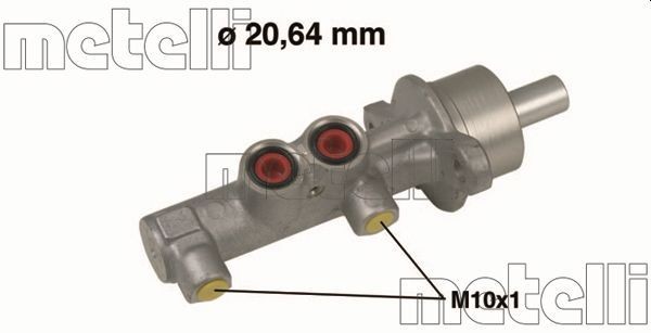 Opel Corsa C Utility Brake system parts - Brake master cylinder METELLI 05-0538