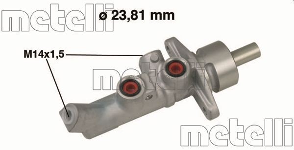 05-0648 METELLI Brake master cylinder LEXUS D1: 23,81 mm, Aluminium