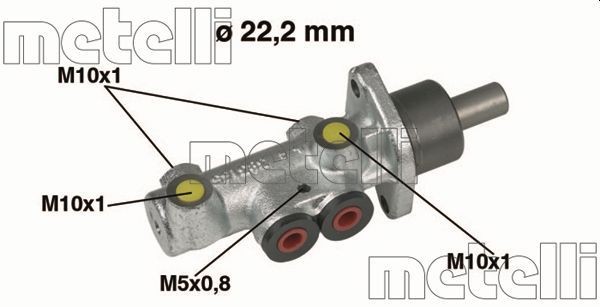 METELLI D1: 22,20 mm, Cast Iron Master cylinder 05-0353 buy
