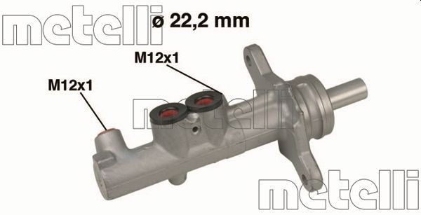 05-0535 METELLI Brake master cylinder AUDI D1: 22,20 mm, Aluminium
