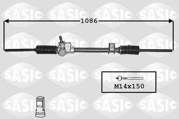 SASIC 4006009 Steering rack Mechanical, for vehicles without power steering, with axle joint, without ball joints