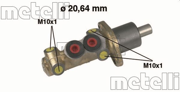 05-0059 METELLI Brake master cylinder SEAT D1: 20,64 mm, Cast Iron