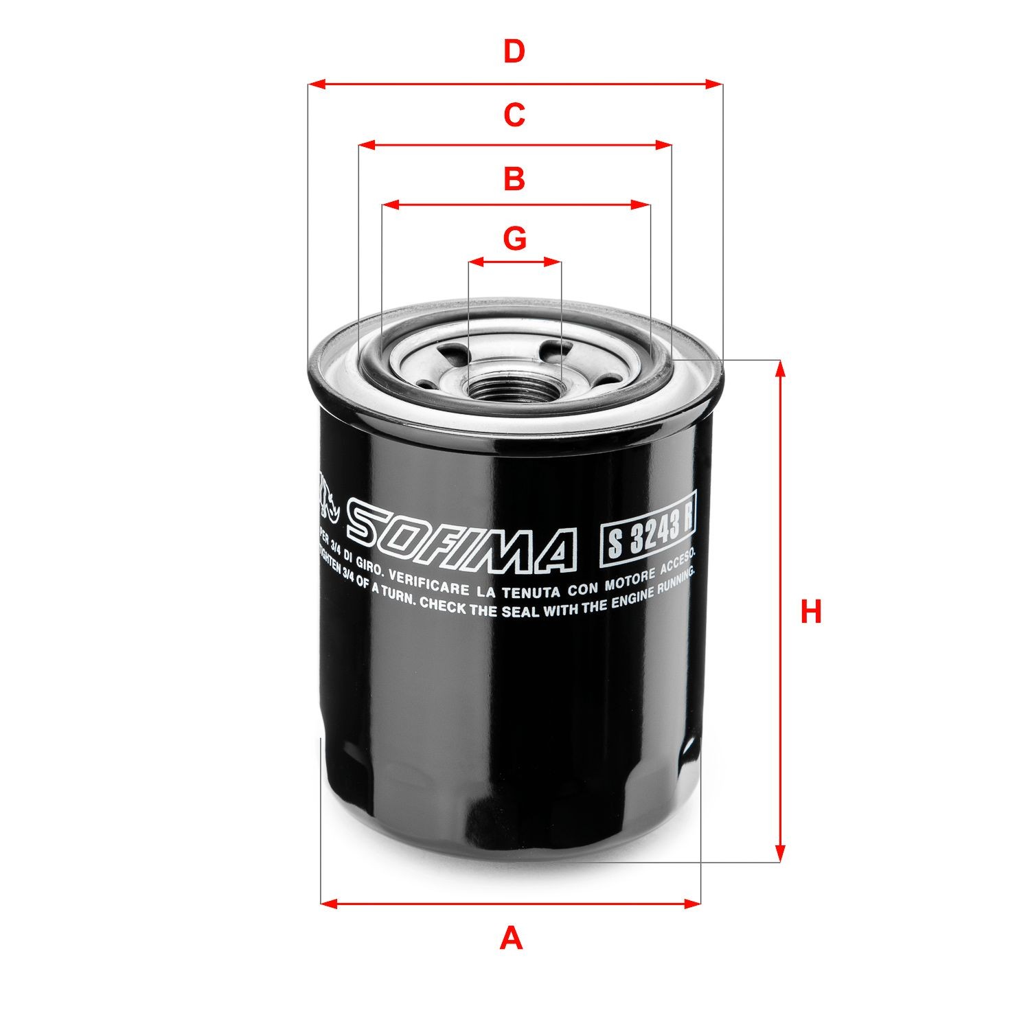 SOFIMA S3243R Oil filter 119005-35100